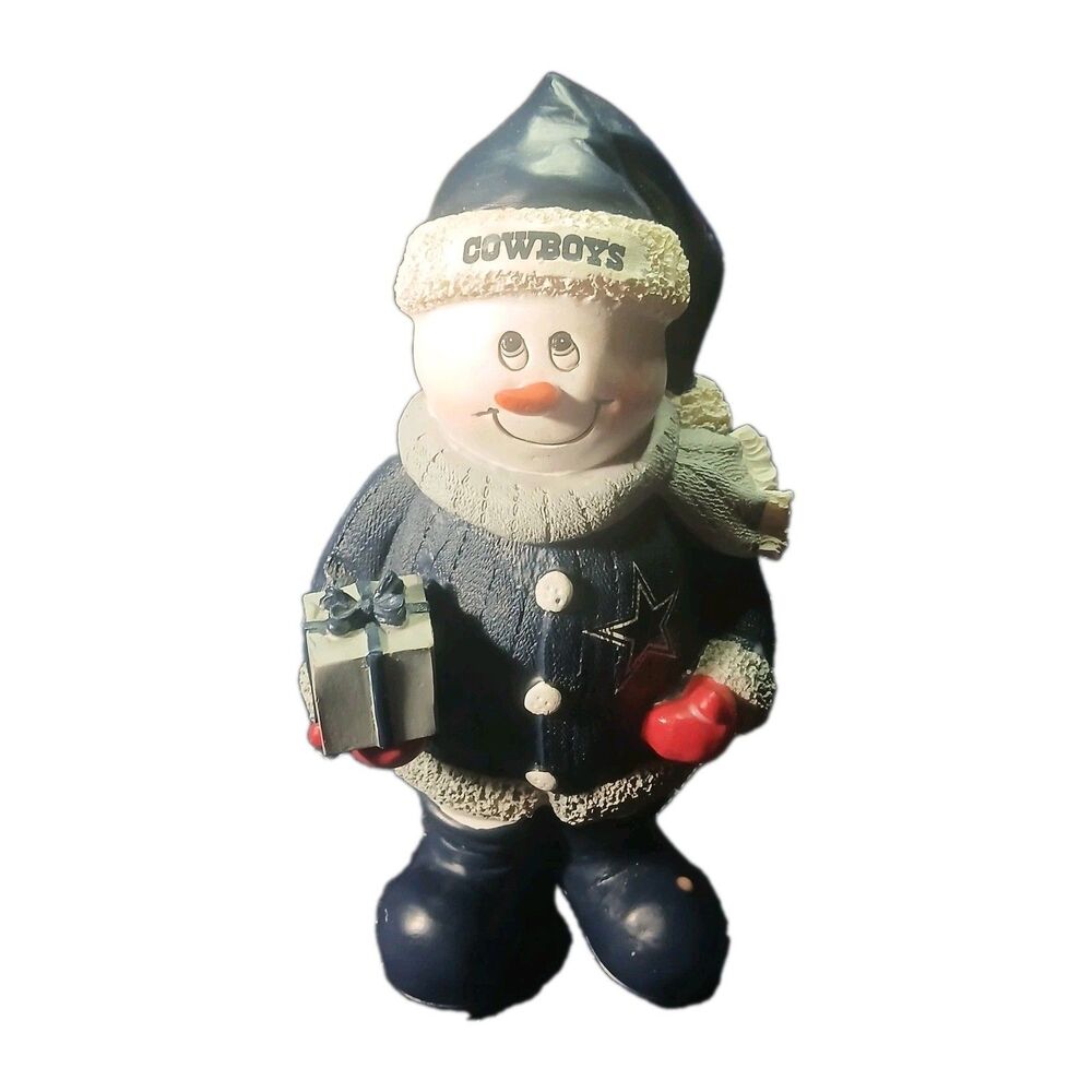 NFL Forever Collectibles Dallas Cowboys Snowman  6” Football